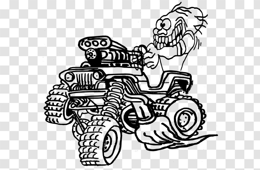 Car Motor Vehicle Drawing Visual Arts Clip Art - Rat Fink Transparent PNG