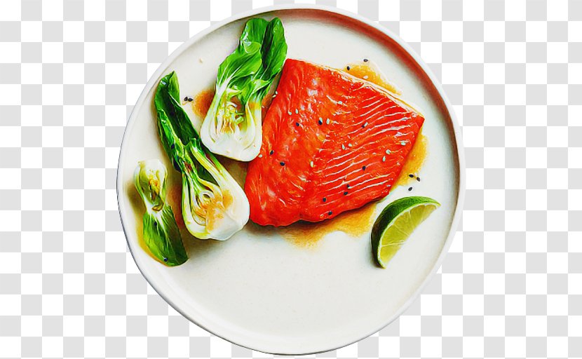 Dish Food Cuisine Garnish Ingredient - Fish Salmon Transparent PNG