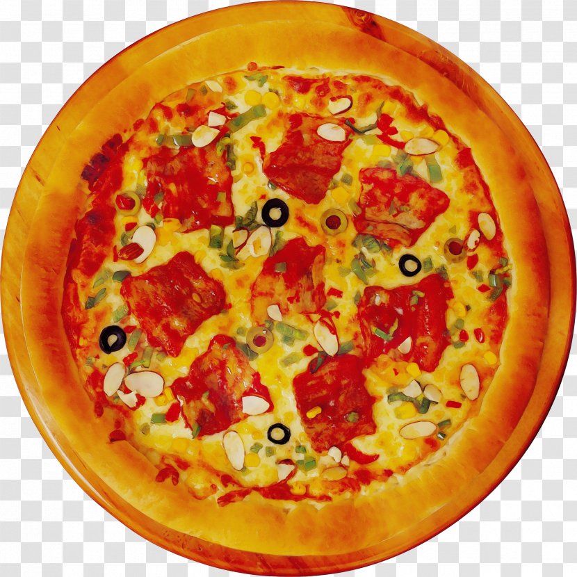 Junk Food Cartoon - Pepperoni - American Californiastyle Pizza Transparent PNG