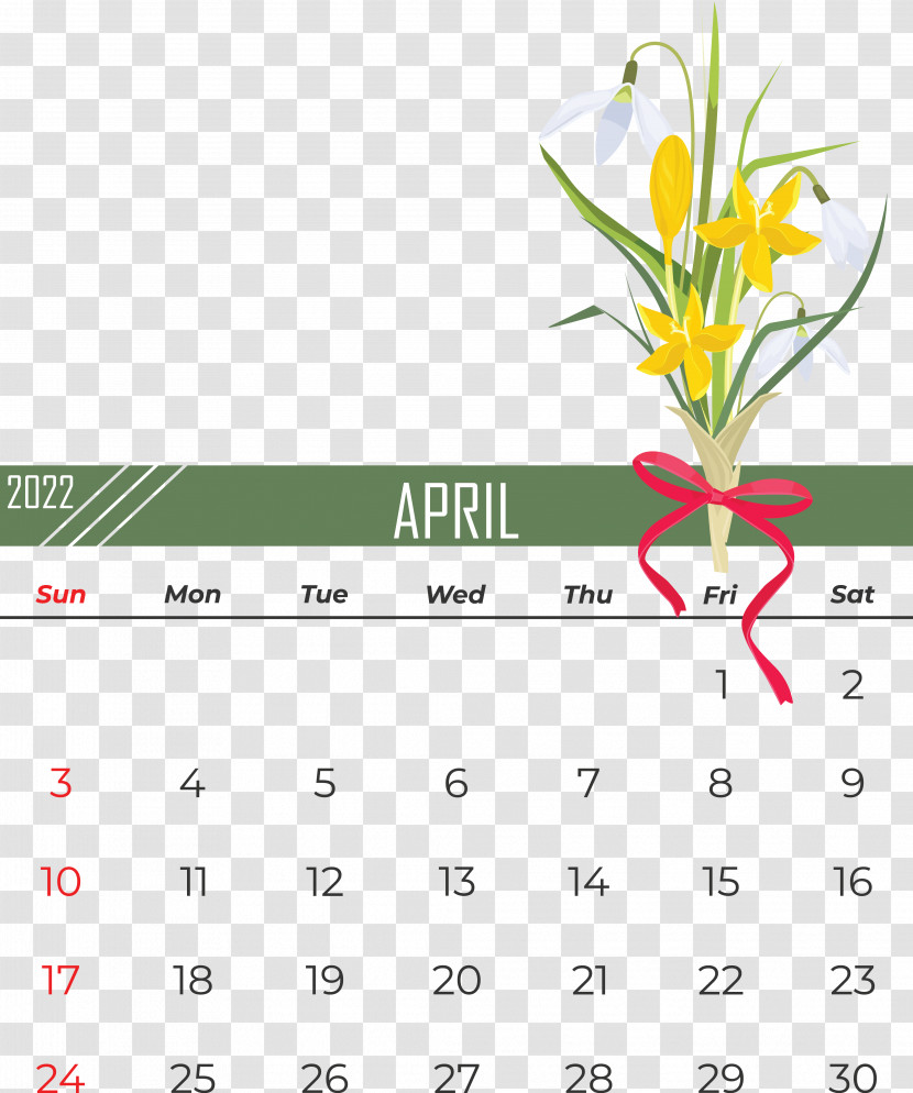 Flower Calendar Line Reading Transparent PNG