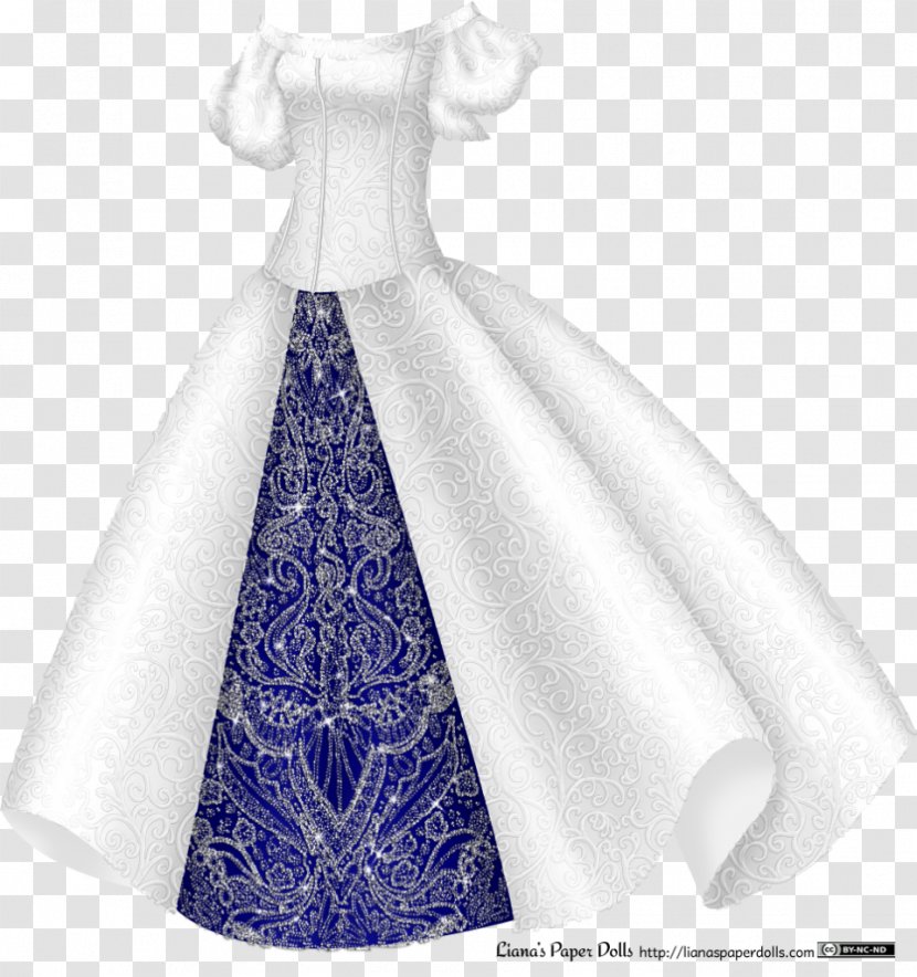Gown Dress Paper Doll Princess Pattern - White Transparent PNG