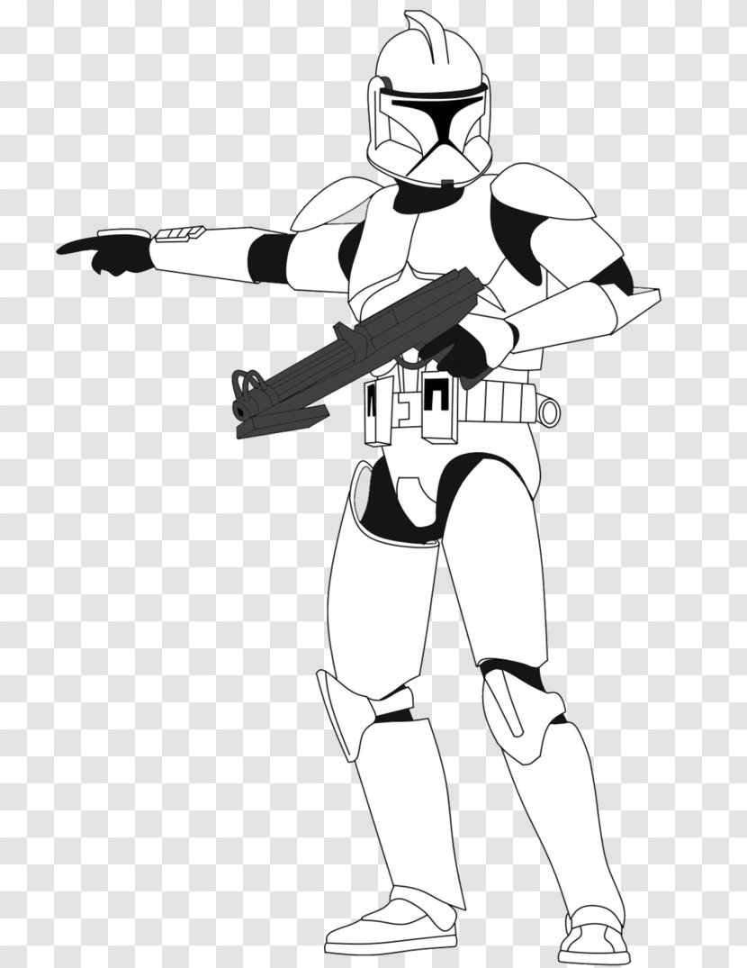 Clone Trooper Wars Boba Fett Star Sketch - Weapon Transparent PNG