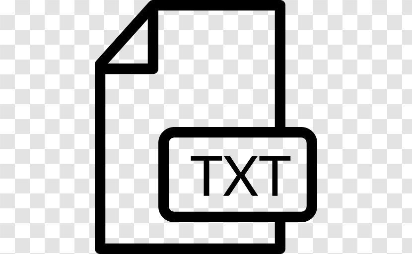Text File Comma-separated Values - Black - TXT Transparent PNG