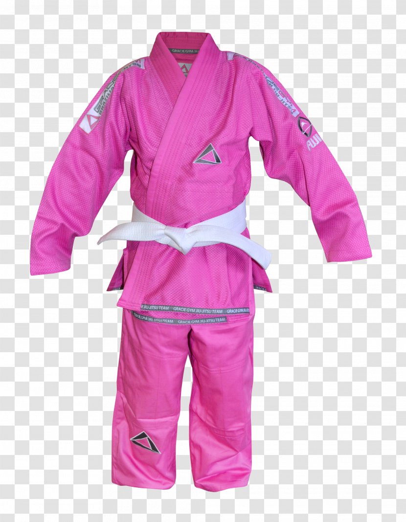 Dobok Robe Sleeve Pajamas Costume - Magenta - Kids Fitness Transparent PNG