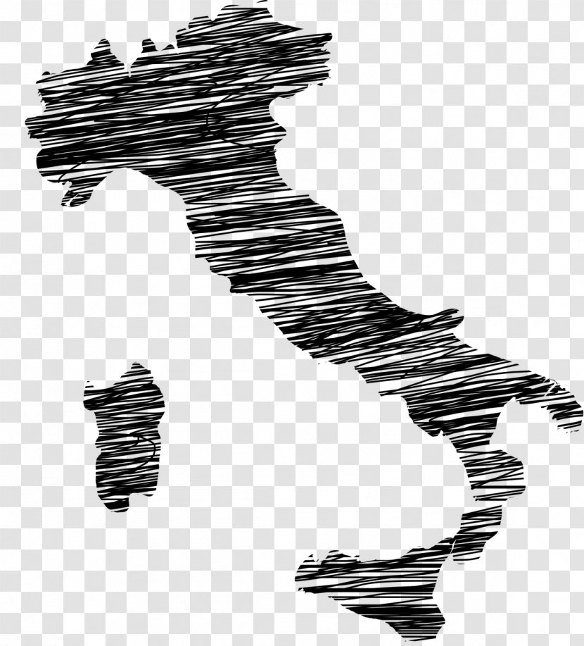 Italy Second World War Map Axis Powers Fascism - Monochrome Transparent PNG