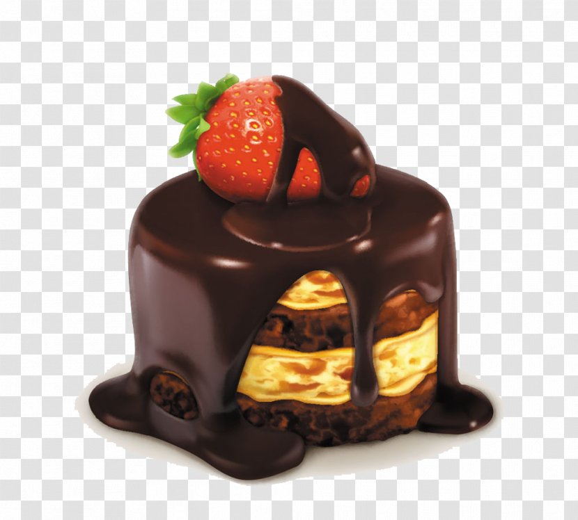 Doughnut Cupcake Confectionery Dessert - Dish - Strawberry Chocolate Cake Transparent PNG