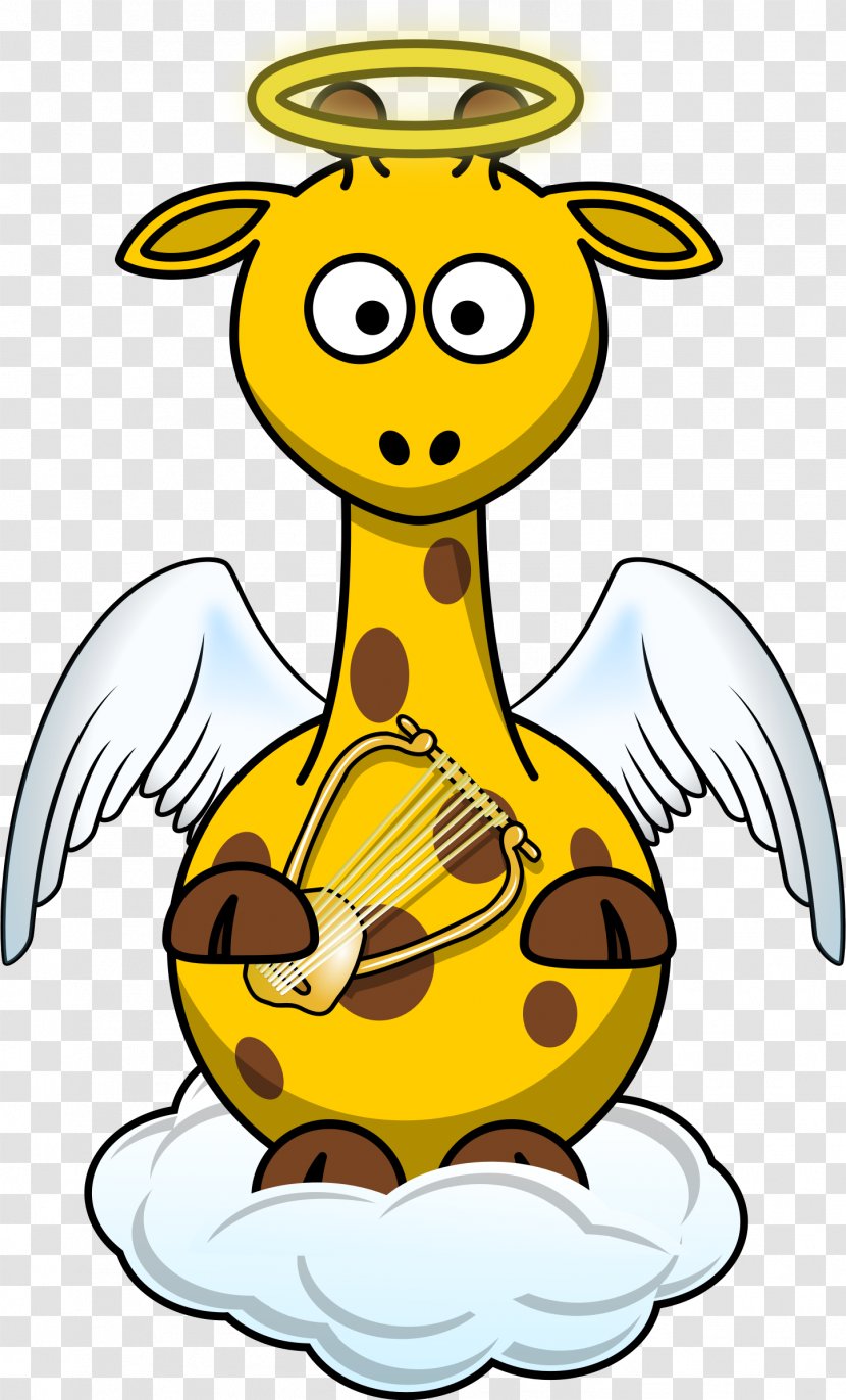 Giraffe Cartoon Clip Art - Fun Angel Cliparts Transparent PNG