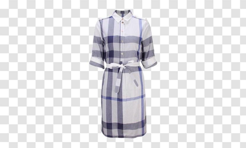 Robe Dress Shirt Sleeve Tartan - Burberry - Ms. Transparent PNG