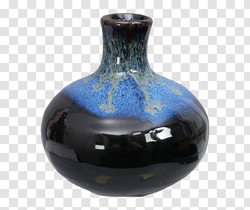 Vase Ceramic Pottery Cobalt Blue Porcelain - Green Transparent PNG