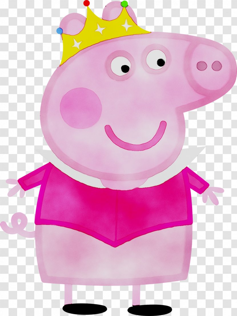 Cartoon Daddy Pig George Image - Pink - Drawing Transparent PNG