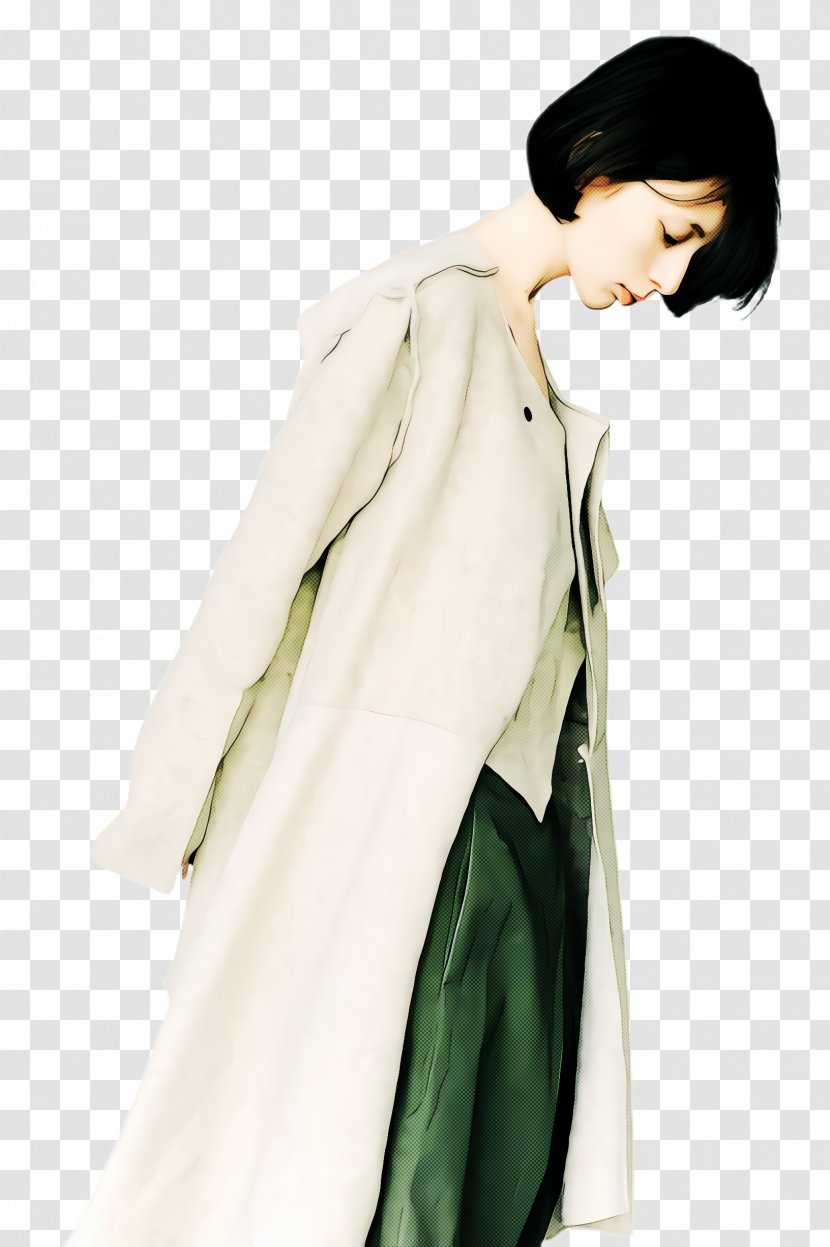 Clothing Outerwear Coat Trench Overcoat - Model Beige Transparent PNG