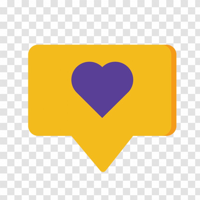 Yellow Heart-shaped Dialog Box - Text - Speech Balloon Transparent PNG