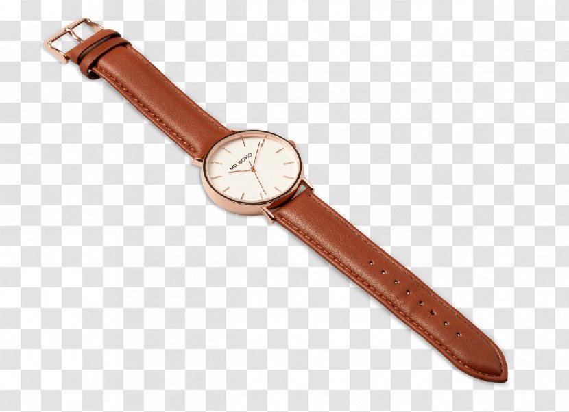 Watch Strap Leather Cowhide - Atmosphere - Metallic Copper Transparent PNG