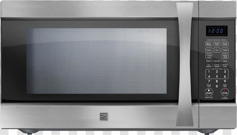 Microwave Oven Kenmore Stainless Steel Countertop Kitchen Stove - Refrigerator Transparent PNG