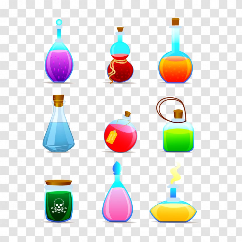 Magic Circle Bottle Clip Art - Royaltyfree - Vector Various Bottles Transparent PNG