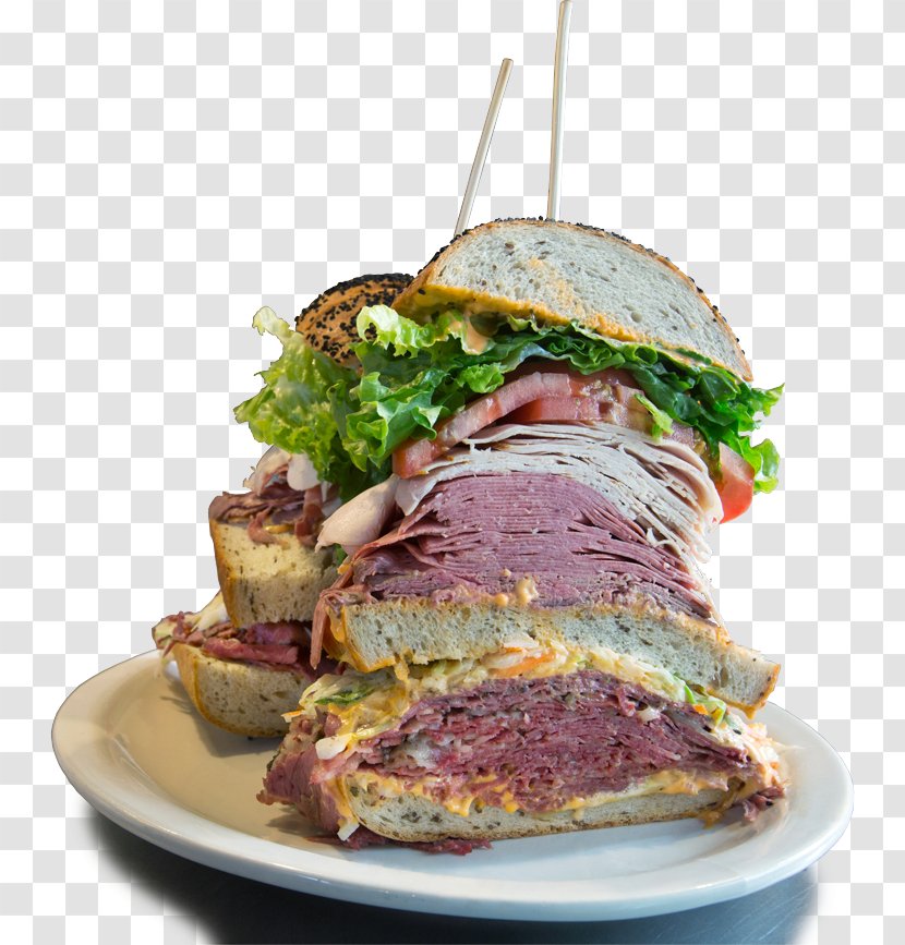 Sarge's | Delicatessen & Diner Breakfast Sandwich Pastrami Cheeseburger - American Food - Veggie Burger Transparent PNG