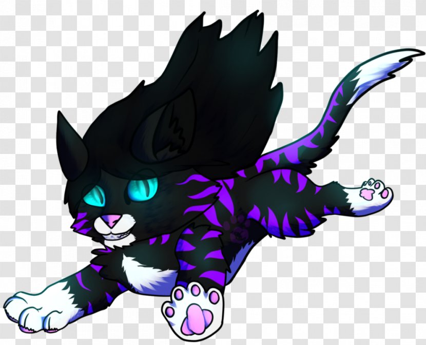 Whiskers Kitten Black Cat Canidae - Purple Transparent PNG