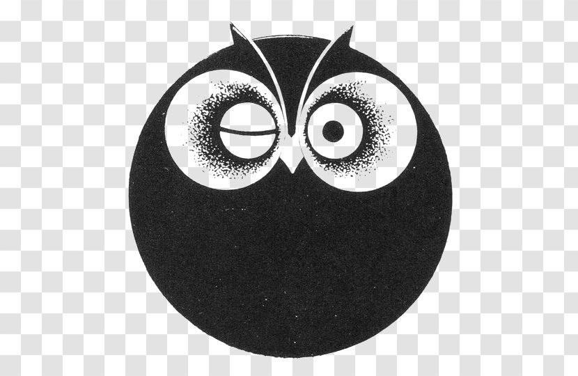 Owl Logo - Black And White Transparent PNG