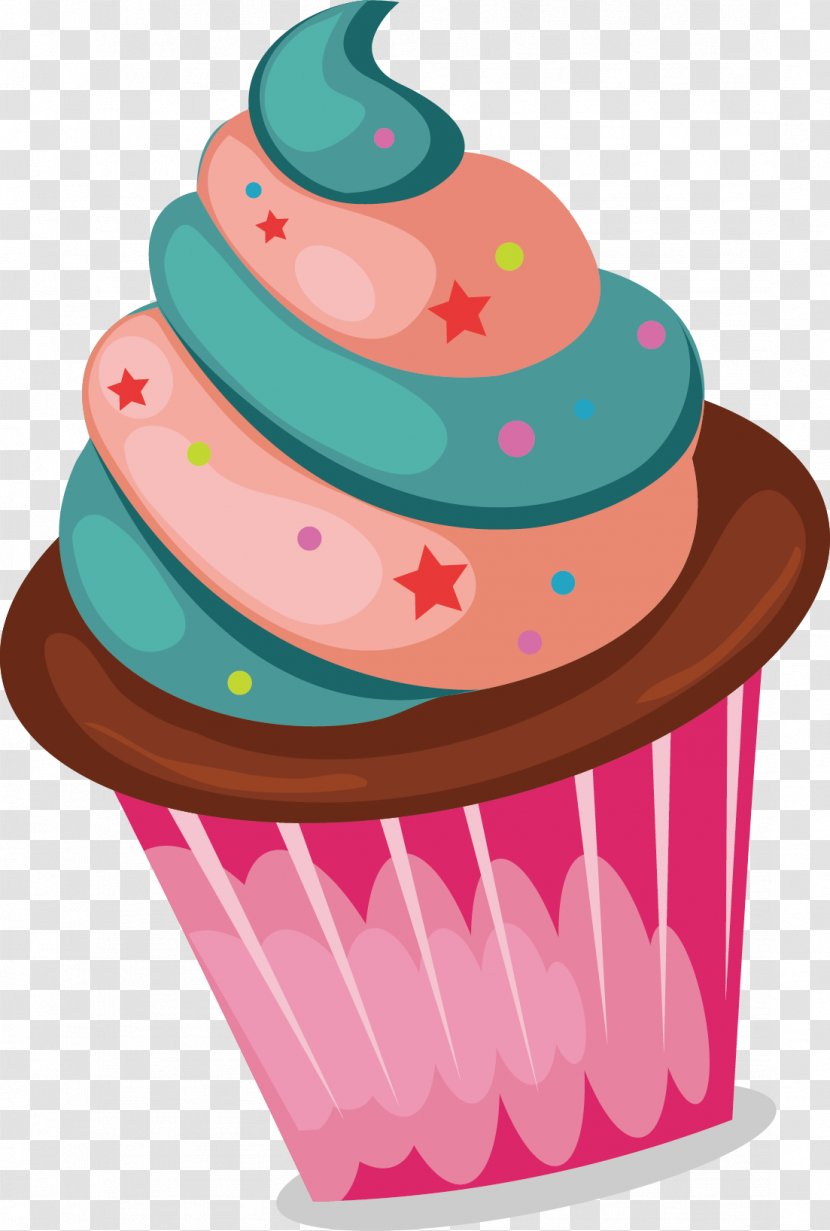 Ice Cream Cupcake Bakery Fruitcake - Colored Cupcakes Transparent PNG