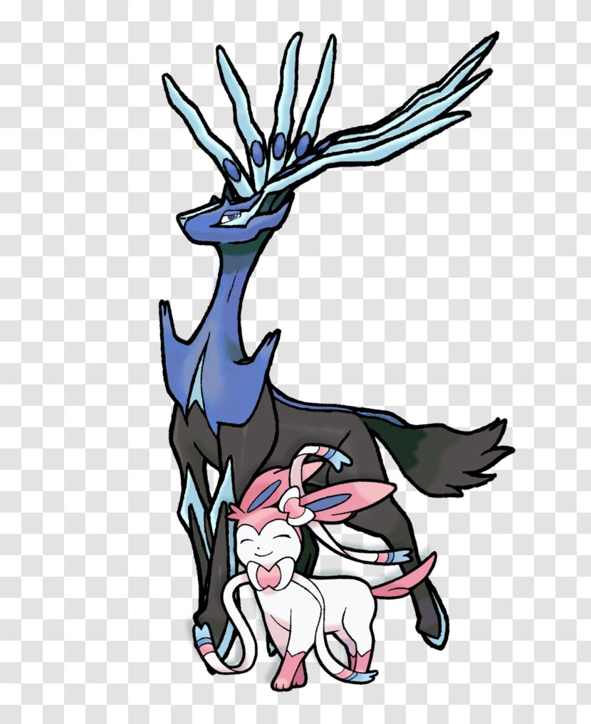 Sylveon Xerneas Pokémon Reindeer Ash Ketchum - Vertebrate - Pokemon Transparent PNG