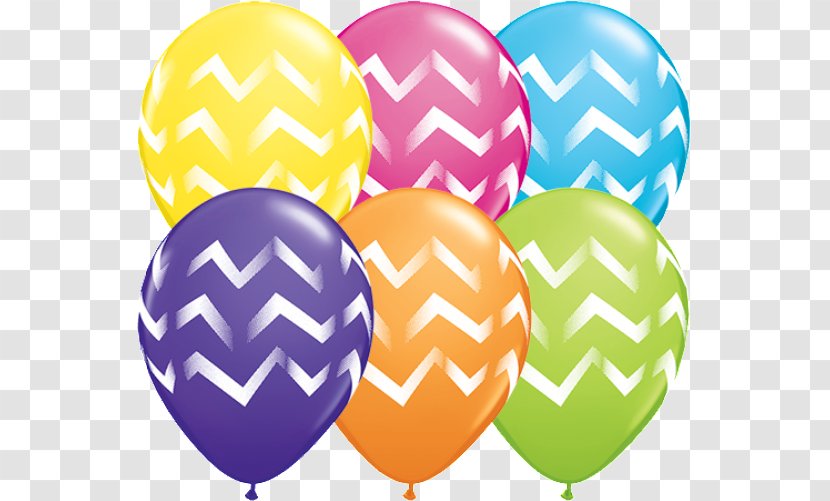 Number 0 Foil Balloon Chevron Stripe Balloons Party Latex Qualatex - Supply Transparent PNG