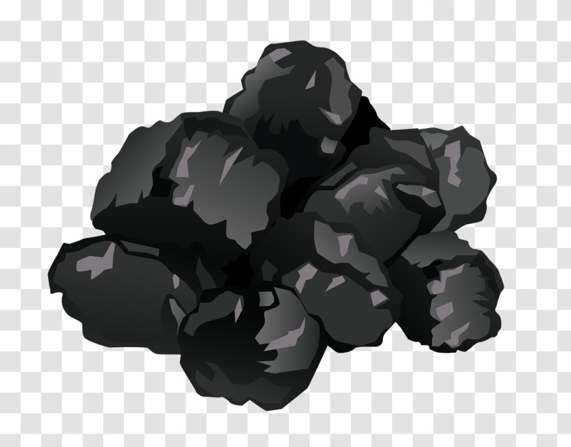 Coal Icon - Black And White Transparent PNG