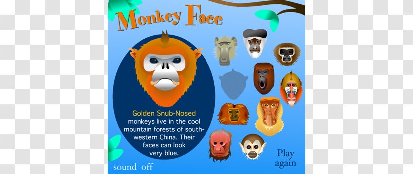 Poster Graphic Design Banner - Text - Monkey Face Transparent PNG