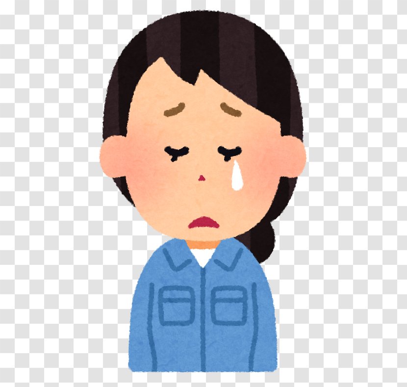 Laborer Laughter Facial Expression いらすとや Arubaito - Cartoon - Woman Crying Transparent PNG