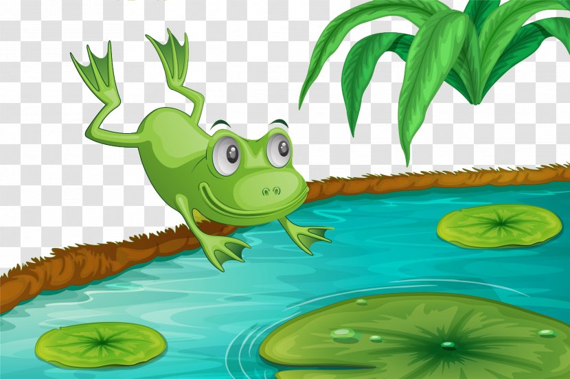 Frog Cartoon - Stock Photography - In The Lotus Pond Transparent PNG