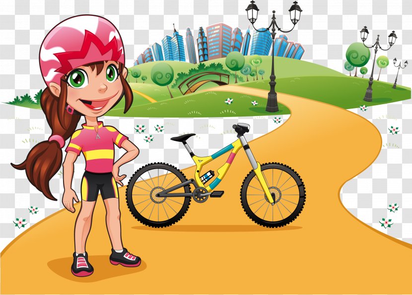 Cartoon Stock Photography Clip Art - Silhouette - Vector Mountain Bike Transparent PNG