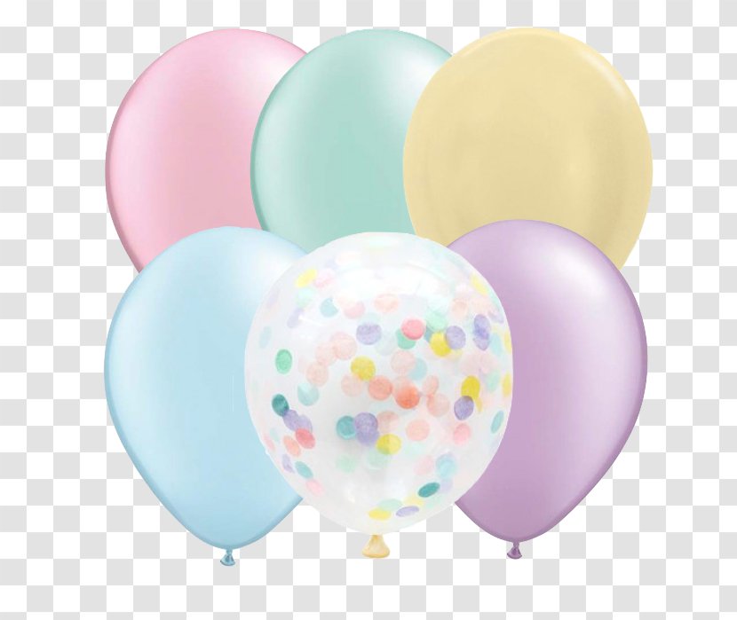 Gas Balloon Confetti Pastel Gift - Desk Decoration Transparent PNG