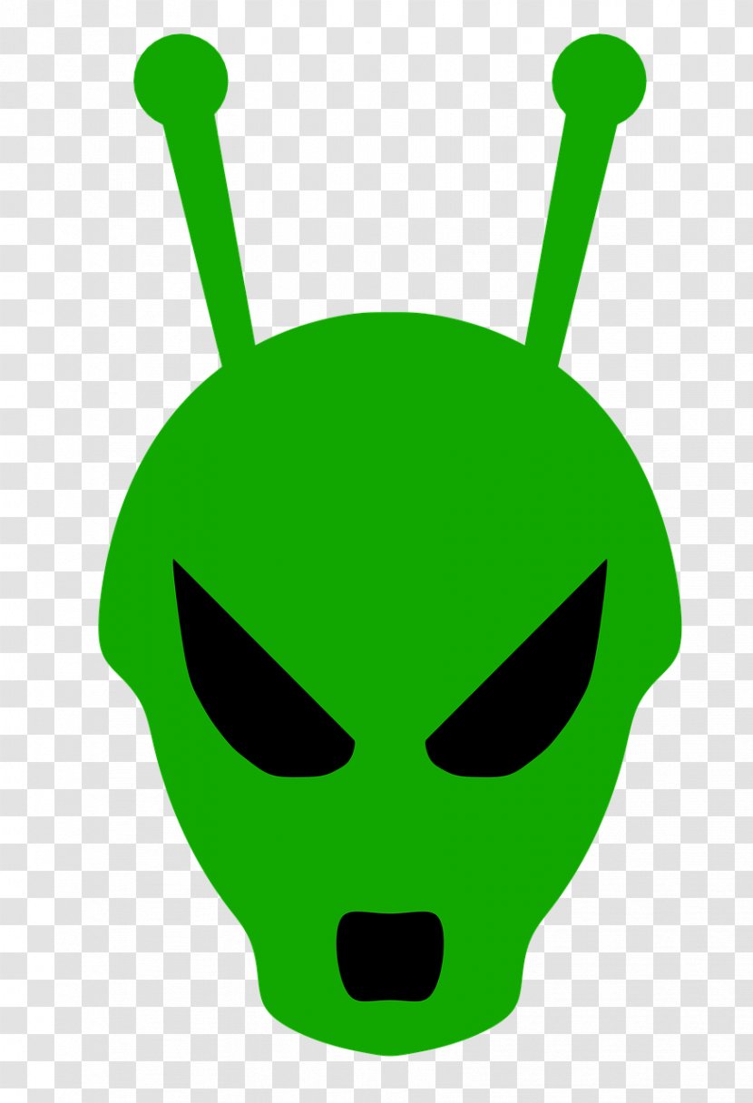 Alien Green Head - Creature Transparent PNG