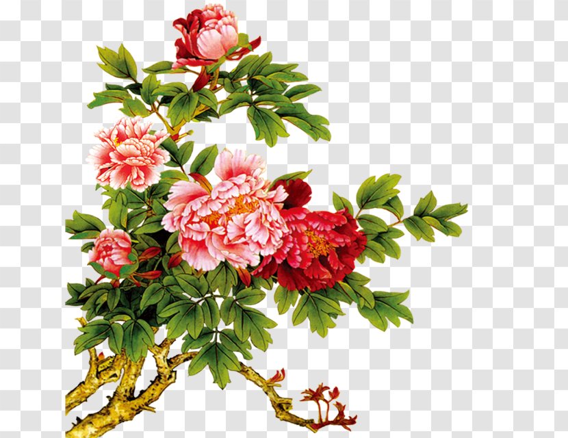 Download Moutan Peony Clip Art - Rgb Color Model - Chinese Fengyun Flowers Transparent PNG