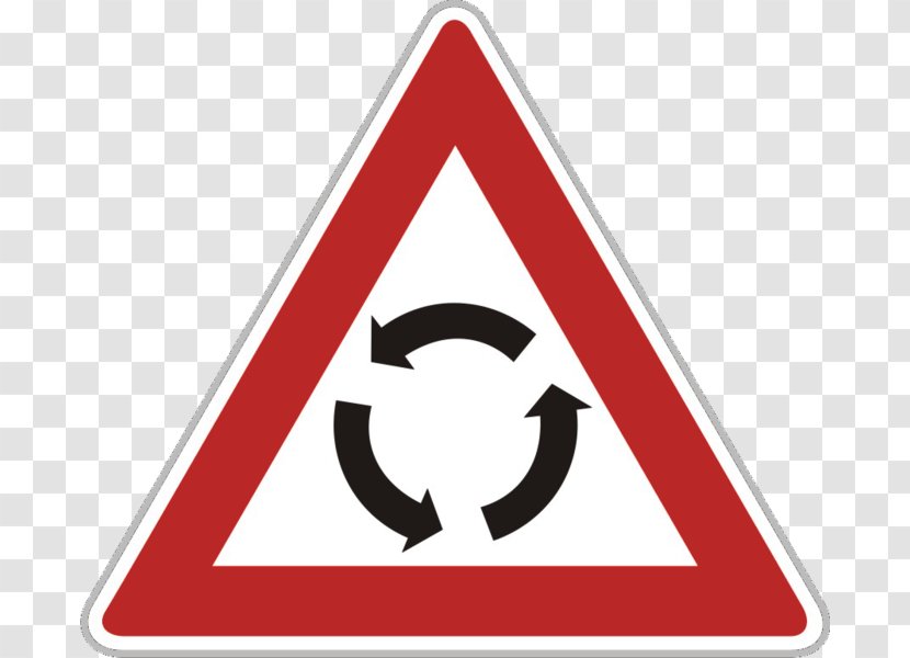 Priority Signs Roundabout Traffic Sign Warning Circle - A4 Transparent PNG