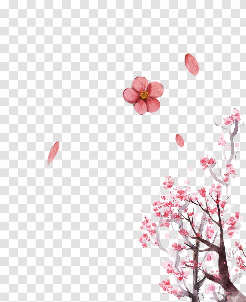Poster Peach Illustration - Branch - Cracking Blossom Beauty Background Decorative Transparent PNG