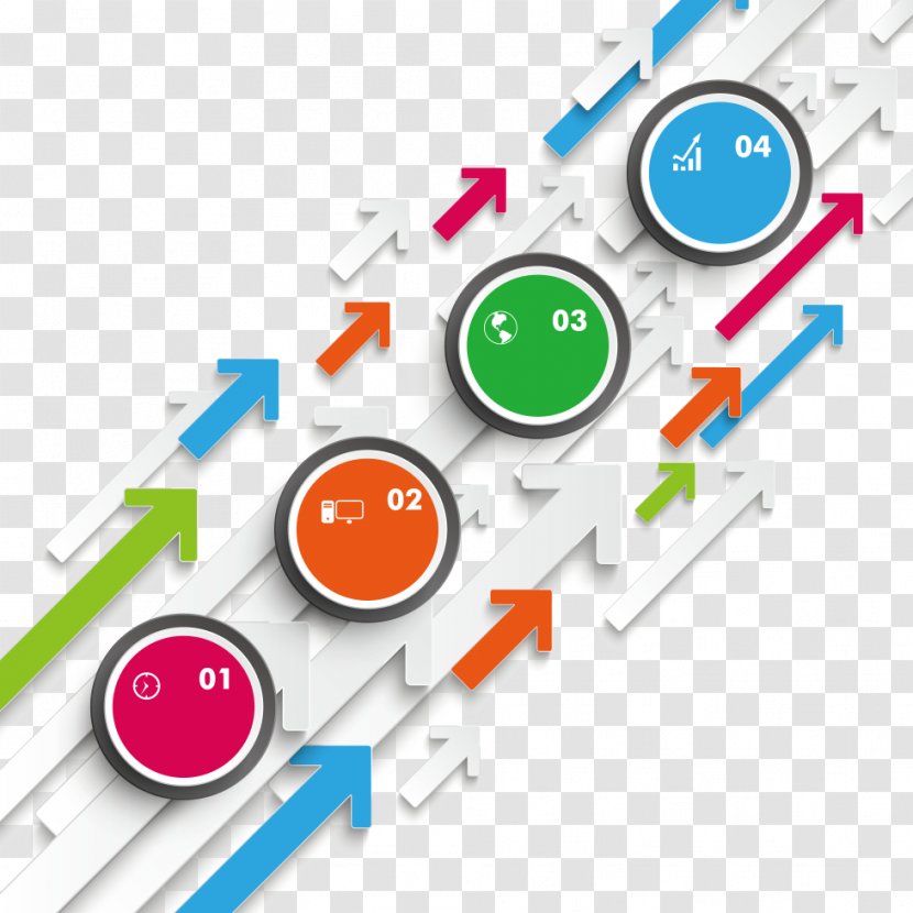 Arrow Euclidean Vector Illustration - Point - Color Circular And Colored Arrows Transparent PNG