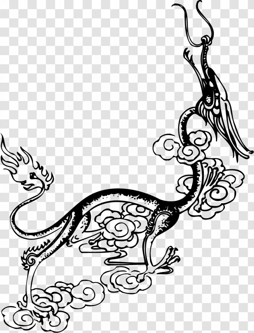 China Hongshan Culture Clip Art - Bird - Hand-painted Dragon Vector Transparent PNG
