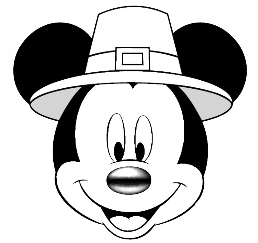 Mickey Mouse Minnie Stencil Clip Art - Tree - Disney Thanksgiving Images Transparent PNG