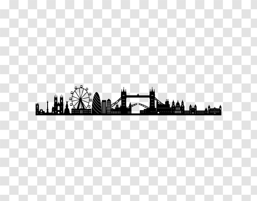 Skyline London Drawing Royalty-free Phonograph Record - Silhouette Transparent PNG