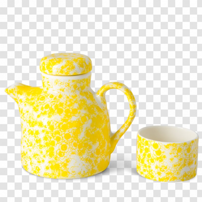 Jug Ceramic Mug Teapot - Yellow - Dark-red Enameled Pottery Transparent PNG