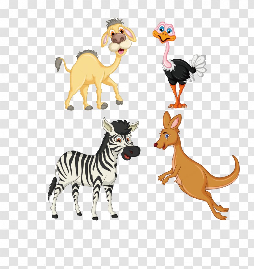 Common Ostrich Zebra Camel Kangaroo - Horse Like Mammal - Alpaca Transparent PNG