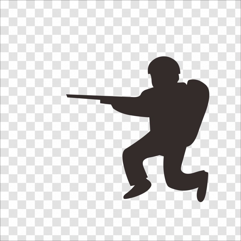 Stencil Military Army - Silhouette - Soldiers Transparent PNG