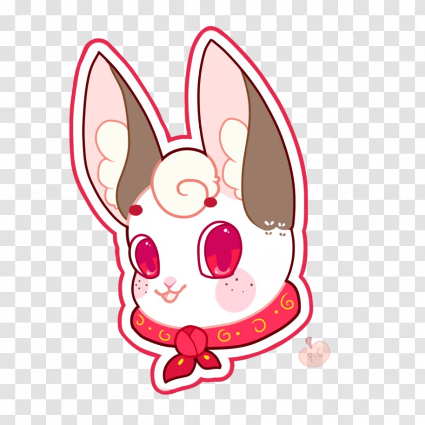 Domestic Rabbit Cream Sorbet DeviantArt - Watercolor - Sticker Peach Transparent PNG