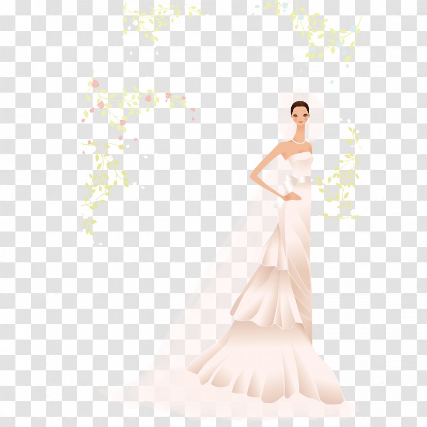 Contemporary Western Wedding Dress Bride Photography - Silhouette - The Wearing A Transparent PNG