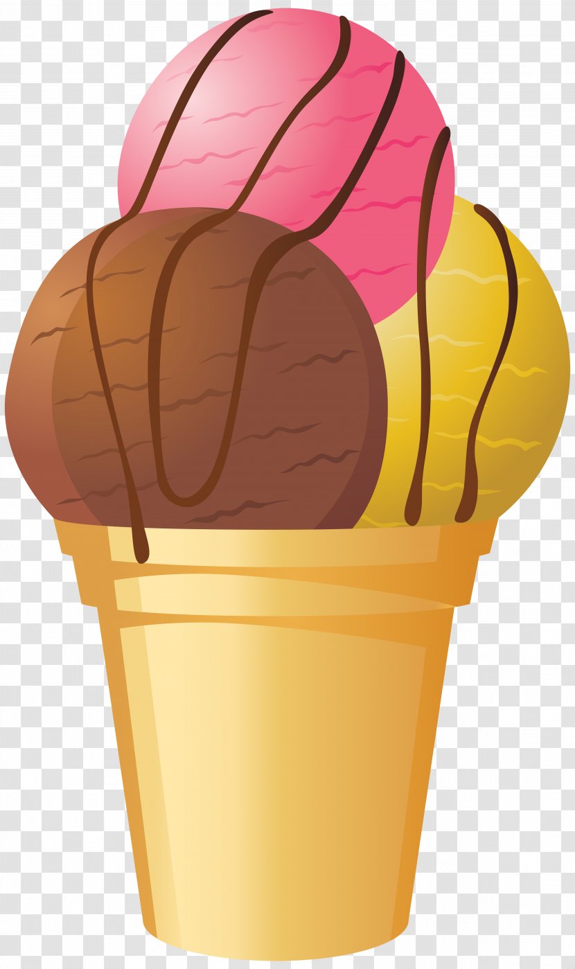 Ice Cream Cones Neapolitan Clip Art Transparent PNG