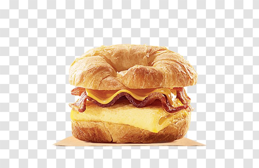 Whopper Croissant Breakfast Sandwich Bacon, Egg And Cheese - Roll Transparent PNG