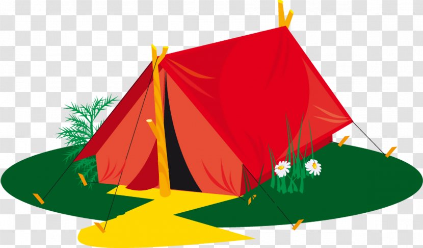 Tent Camping Cartoon Clip Art - Party Hat Transparent PNG