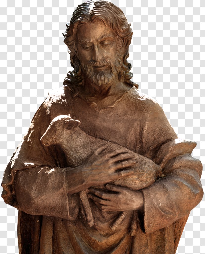 Jesus Good Shepherd God - Stone Carving Transparent PNG