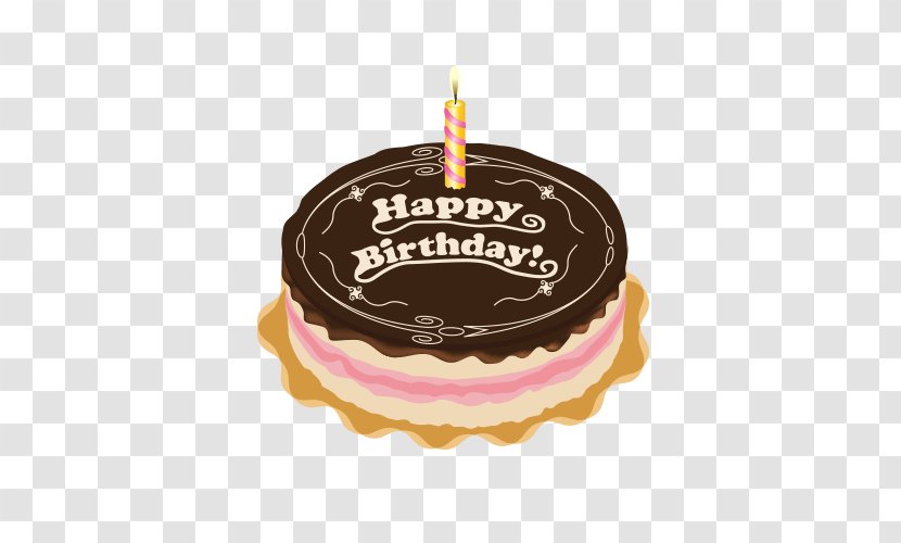 Birthday Cake Chocolate - Dessert Transparent PNG