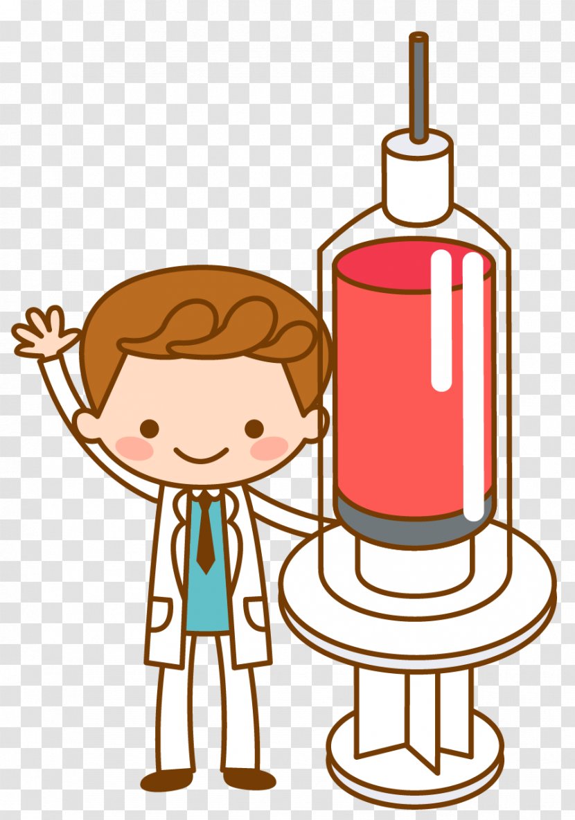 Cartoon Animation Illustration - Doctor Holding A Syringe Transparent PNG